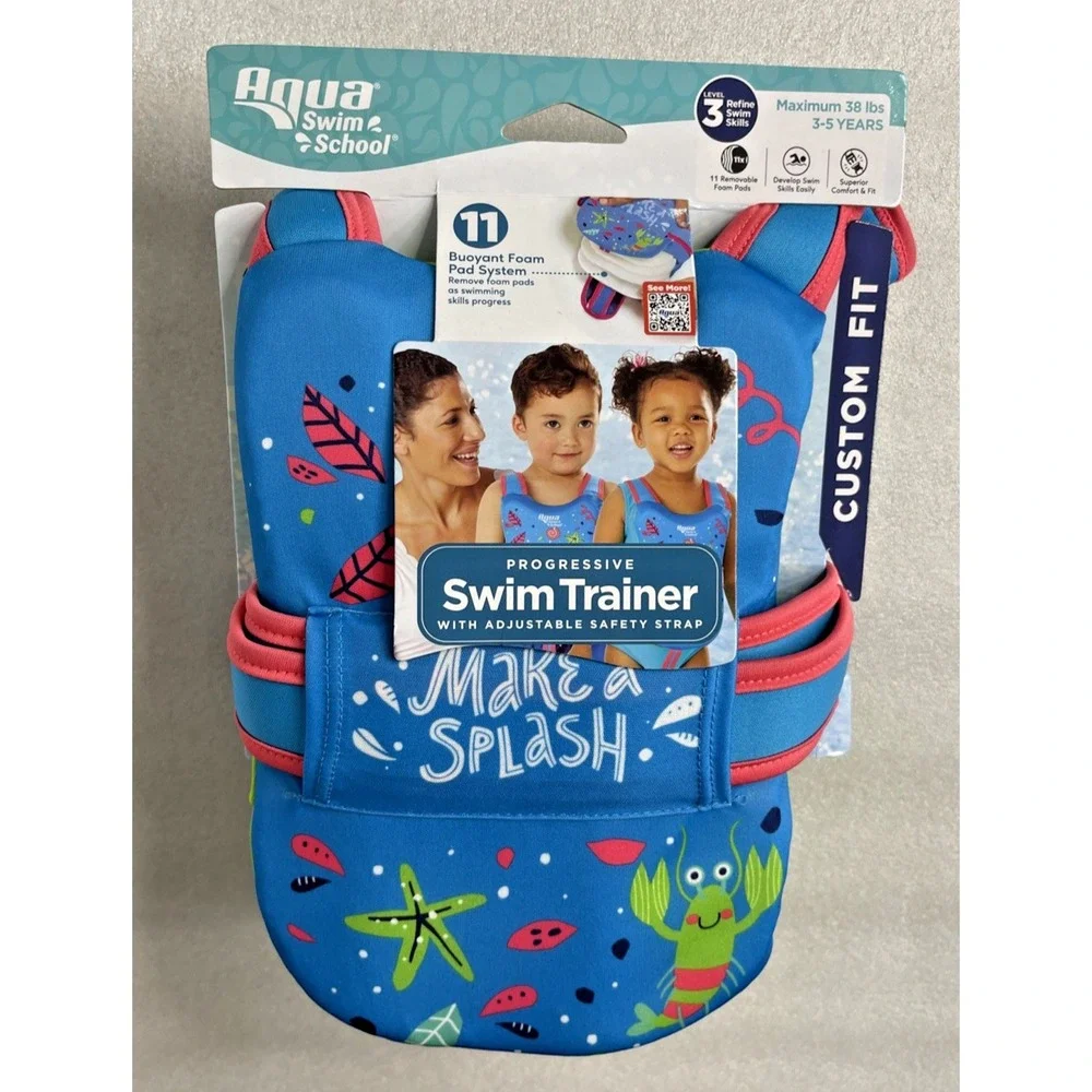 Aqua Swim‎ School Progressive Swim Trainer w/ Adjustable Strap 3-5 Years Level 3